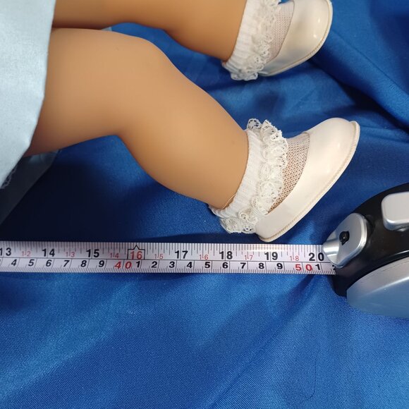 Vintage 1980s Zapf Balica Creation Baby Toddler Doll With Floral Dress/Blue Hat - Picture 12 of 16